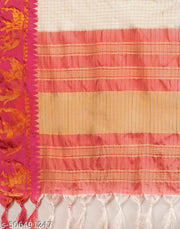 Rashmika Saree with Jacquard Weaving || Ethnic Banarasi Silk Saree with Running bloues piece for girl's and women's Saree