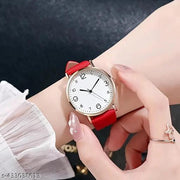 High Quality Round Dial Fancy Leather Belt Women Analog Watch(Pack of 2)