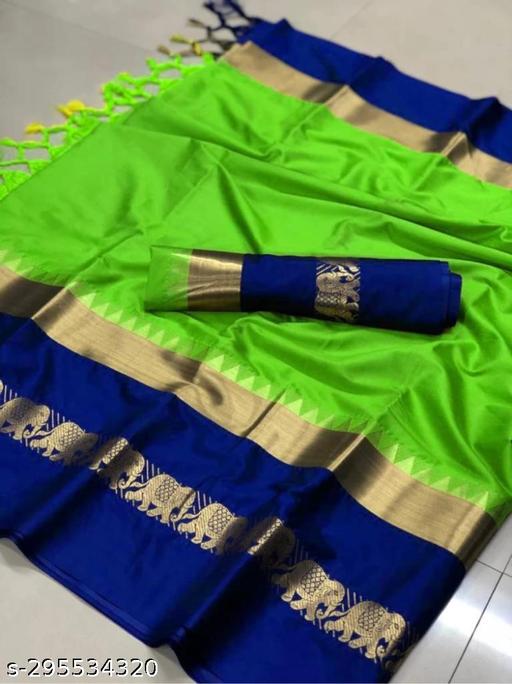 Hathi design Cotton Silk Rajwadi legant saree