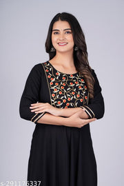Rayon Embroidered Anarkali Kurta