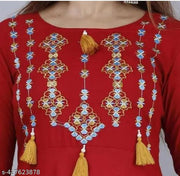 Women Embroidered Rayon Anarkali Kurta