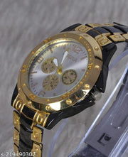Rosra Gold Black Analog Watch For Men