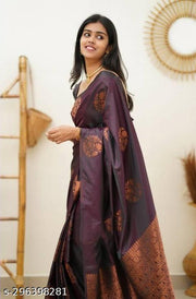 Kanjeevaram Banarasi Silk Jacquard Saree With Unstiched Blouse