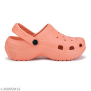 Bersache Comfortable indoor outdoor fashionable Stylish Lightweight Clogs (Orange)