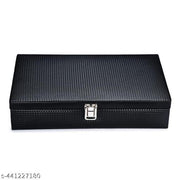 Men's and Women's Watch Box Holder Organizer Case In 12 Slots of watches In PU Leather
