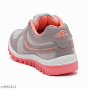 ASIAN Women's CUTE Grey Sports Running Walking & Gym LIghtWeight Shoes for Girls & Women