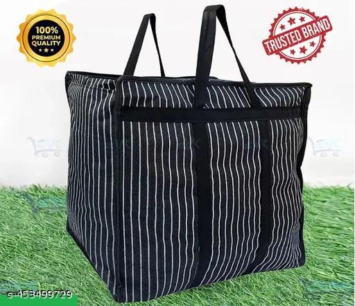Multipurpose  Bag Heavy BAG,SHOPPING BAG.GROCERRY,VEGETABLE,PICNIC,HEND,CASUAL BAG Duty Storage Organizer Canvas Shopper Bag with Strong Handles and Base with Covers Zip