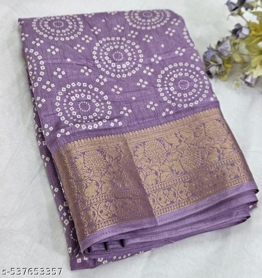 Dola Jaquard Woven Printed Saree With Blouse