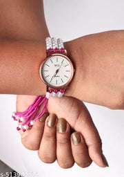 princess fancy Unique round dail adjustable pearl braclate watches for girls and women