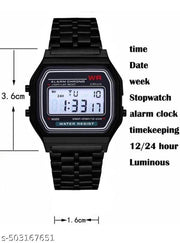 Sports Waterproof Watch for Men Boys with Backlight Alarm Snooze Stopwatch Analog Watch - For Boys Digital Black Round Waterproof Gym Fitness Freek