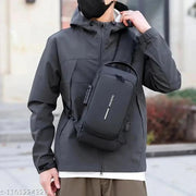 Multi Compartment Sling Bag for Men & Women | Water Resistant Crossbody Travel Bag | Adjustable Shoulder Strap