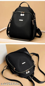 Stylish plain fiting and 2 zipper for girl and woman latest design attractive for school and college and travel Backpack