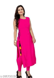 Cool&Classy Rayon Kurtis(Pink)