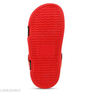 ONFEET Kids Trendy Daily use Comfortable Anti-Skid Casual Car Design Sandals for Boys and Girls, Kids Clogs for Boys and Girls with Sling Back Strap, Lightweight Kids Flipflops & Slippers for Indoor Outdoor Activity, Kids Heels & Sandals Color - Red