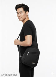Trending Black Sling Bag for Men & Women | Crossbody Chest Bag with "Special" Print | Travel, College, Gym