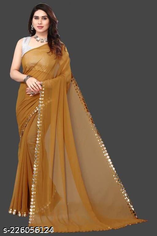 NEW FENCY GEORGETTE CUT WORK SAREE