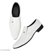 GELLWOJ  Stylish White Shoes Slip On For Men  (White)