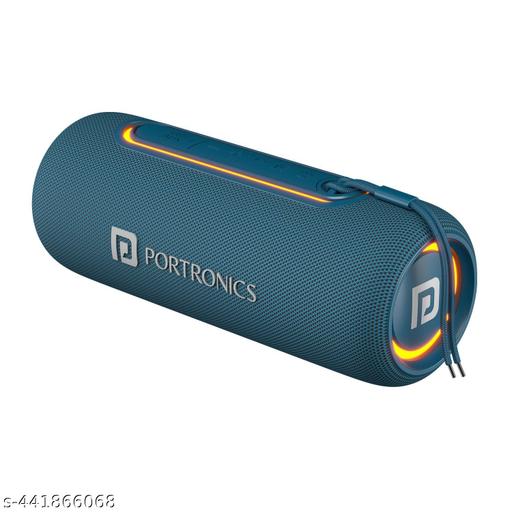 Portronics Resound 2 15Watts HD Sound Portable Wireless Bluetooth Speaker, In-built Mic, RGB Lights, TWS Connectivity, Bluetooth v5.3, IPX5 Water Resistant, Type C Charging Port(Blue)