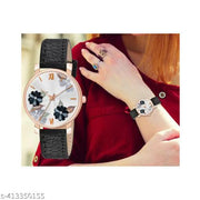 Stylish Women's Analog Watch Combo | Floral Dial Designer Wrist Watches | Elegant Daily Wear Fashion Watches | Trendy Ladies Watch Set for Girls & Women | Casual Office Wear Wrist Watches | Multi-Color Leather Strap Combo | Party & Gift Option