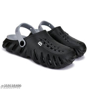 Earton Ligghtweight Stylish fashionable Flip Flops For Men (Black)