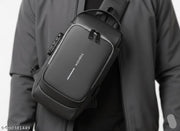 Anti-theft Crossbody Sling Bag – Waterproof Chest Daypack with USB Charging, Shoulder Waterproof Crossbody Backpack for Men and Women
