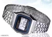 Luxurious Silver Digital Wrist Watch – Stylish LED Watch for Men, Boys & Girls