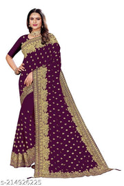 Embroidered Bollywood Silk Blend, Art Silk Saree