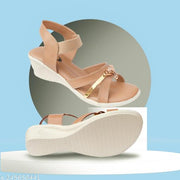 Casual Beige Heel Sandals for Women: Wedge Sandals,  Heel Sandals, High Heels, Flip Flops & Slipers