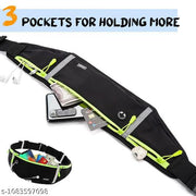 Waterproof Running Waist Belt with Reflective Strips, Zipper Pocket & Adjustable Strap – Lightweight Sports Fanny Pack for Jogging, Gym, Travel & Cycling