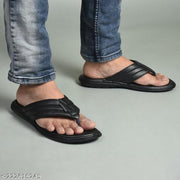 CALIBREL Men Black Slippers | Slipper for men | Sandals for Men| Casual Sandals | Stylish, Comfortable & Durable | Men's Flip-Flops | Trendy men's footwear | Chappal for men | for Daily & Occasion