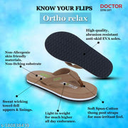 DOCTOR EXTRA SOFT D-32-Camel Men's Orthopaedic Diabetic Comfort Daily Use Slippers & Flipflops