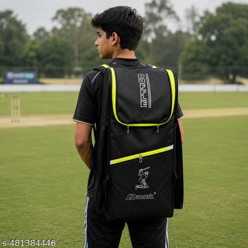 Branded Cricket kit Backpack or kids with single bat compartment And Tennis Ball Pocket