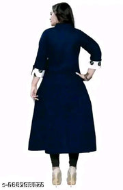 stylish navy blue selfie kurti for women wear