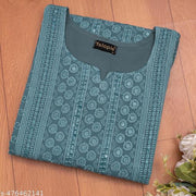 Chikankari Kurta, Embroidery Kurta For Women, Short Kurti