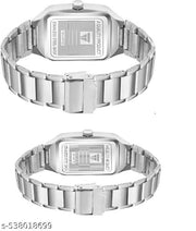 New Bandhan Silver Case Silver Dial Stainless Steel Pair Watches Couple watches for Men & women