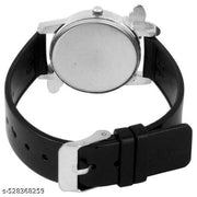 Black Rubber Women Analog Watch with Free LED Watch