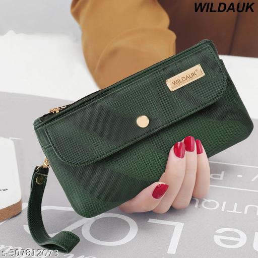 WILDAUK  Casual, Formal, Party Green Clutch