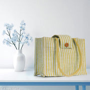 Stylish jute handbag for women |shopping and travel bag with mobile pouch and 2 zipper lock
