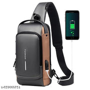 CLASSY FASIONABLE GOOD LOOKING BUSSINES USB PORTAL SHOULDER BAG WAIST USB MULTICOLOURED SLING SHOULDER BAG WITH USB PORT ADVANCE BUSINESS BAG