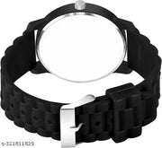 BEST QUALITY BEST PRICE Analogue Black Dial Tranding Pu Belt Watches For Men Boys