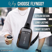 NEW JERSEY Sling Bag for Men Stylish Crossbody Backpack for Men & Women Anti-Theft Chest Bag with USB Charging  Messenger Bags Casual Shoulder Bag _17 x 9 x 32 Cm)