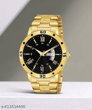 HMRT New Look Date & Day Function Gold Analog Watch For Men & Boys