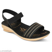 Hiyaga Fancy PU Slippers Flip-Flops for woman