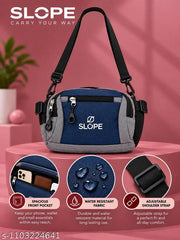 SLOPE Waist Bag for Men & Women | Stylish Unisex Fanny Pack, Belt Bag & Hip Bag | Compact Travel, Running, Gym & Daily Use Pouch | Adjustable Crossbody Sling Bag I Blue