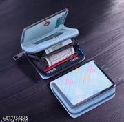 Women’s RFID Blocking Zip Around Card Holder Wallet – Compact Credit Card Case, Mini Cash Organizer, Secure Metal Frame Wallet with Multiple Card Slots, Coin Pocket & Travel-Friendly Design
