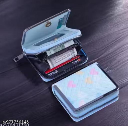 Women’s RFID Blocking Zip Around Card Holder Wallet – Compact Credit Card Case, Mini Cash Organizer, Secure Metal Frame Wallet with Multiple Card Slots, Coin Pocket & Travel-Friendly Design
