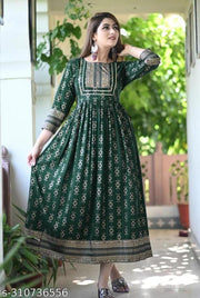rayon printed gown