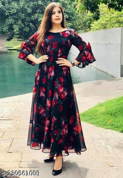 Red and Black Colour DRESS BIG SIZE 7XL, 8XL,9XL