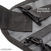Unisex Waist Bag, Multipurpose Utility Cross Bag, Water Repellent, Strap To Leg Or Hip For Travel, Outdoor & Adventures - Black