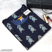 Polyster/Crepe fabric-Kurti For Women